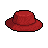 Chapéu de pescador vermelho